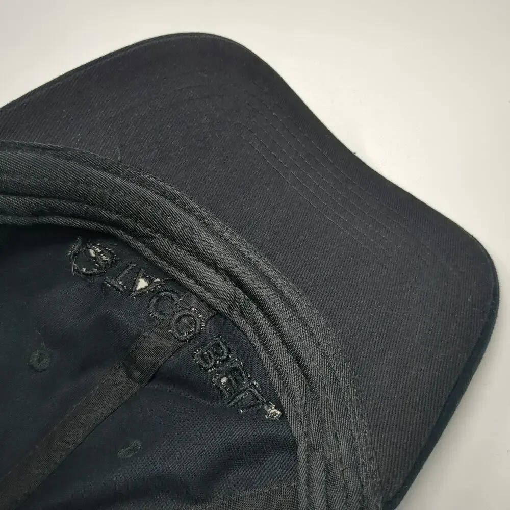 Taco Bell Logo Baseball Cap Black One Size Tonal Embroidery Slideback Cotton Hat